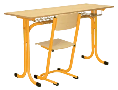 OTAKAR 2, lavice 2-místná stavitelná, velikost 3 - 6, koš RAL 1028 - žlutá